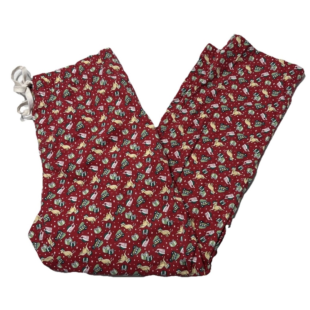 Vineyard Vines Men's Christmas Dog & Whale Print Sleep Lounge‎ Pants Sz Large EC